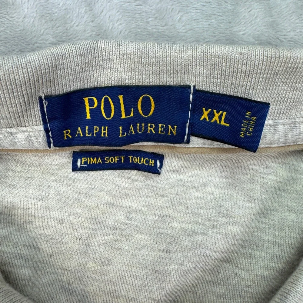 Polo Ralph Lauren Shirt Mens XXL Classic Flesh Pima Soft Touch Long Sleeve Prep